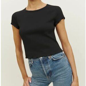 Reformation Lowen Tee in Black
